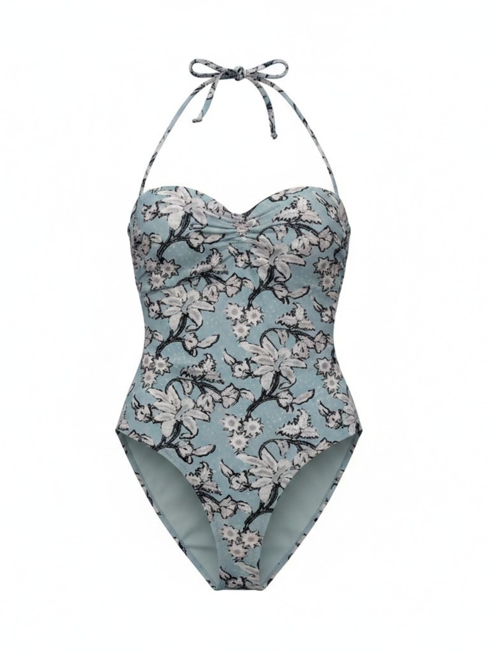 Tigerlily Blue Floral Sweetheart One-Piece Swimsuit